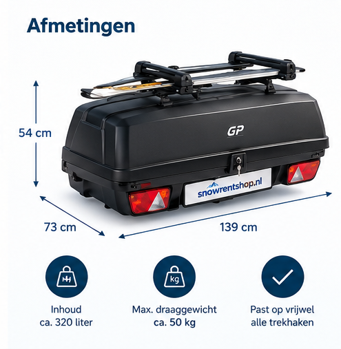 Bagagebox compleet met skihouder foto 4